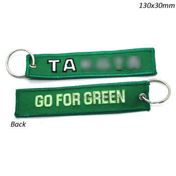 

30pcs lots 3D Go to Green Black TA Car Styling For JDM keyring auto metal Canvas keychain luxury key ring chain NEW555