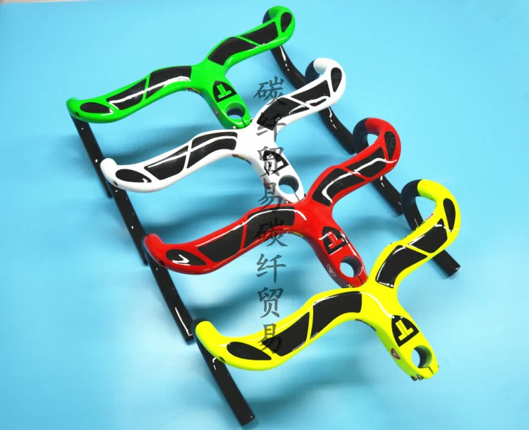 

TREH FULL carbon fiber road bike bent handlebar/full carbon break wind internal routine bent handlebar /white yellow red green