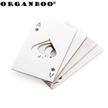ORGANBOO креативная газированная открывалка для пива, кухонные барные инструменты, лопатки для покера, открывашка для пивных бутылок из нержавеющей стали