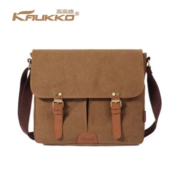 

New design stylish Retro vintage mens canvas leather messenger bag