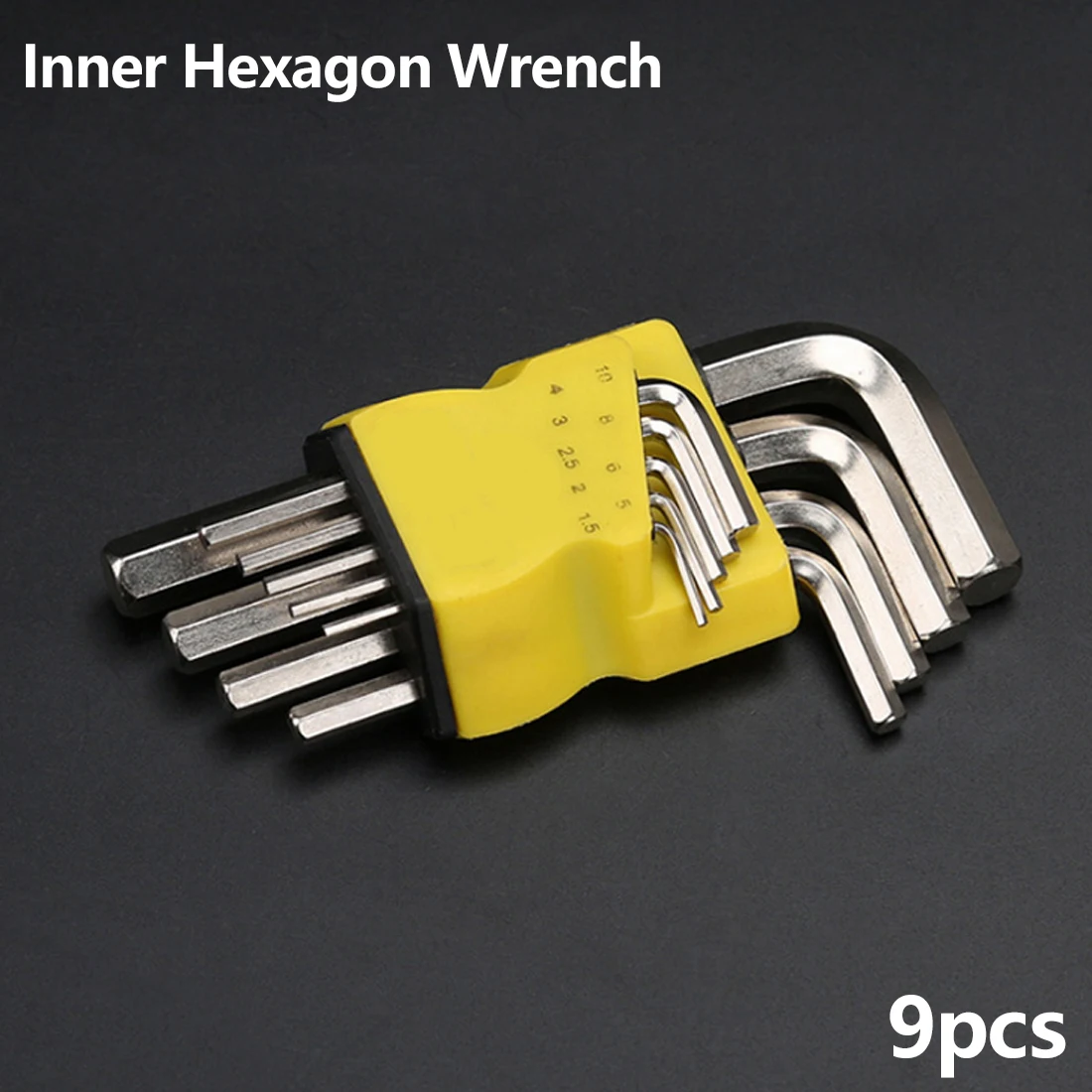 High Chrome Vanadium Steel Long Square Allen Hex Key Wrench 9 Pcs L