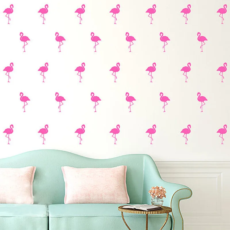 

Bedroom Decor Children Bedroom Wall Decals DIY 15PCS/1Sheet Flamingo Living Room Art Mural Wall Sticker Wall Stickers Cartoon