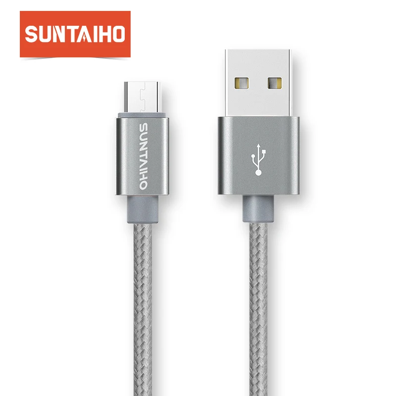Suntaiho Micro Cable USB 5 V 2.4A USB a Cable Micro USB de carga rápida Cable para Samsung Xiaomi Cable de cargador para Huawei LG de Nylon