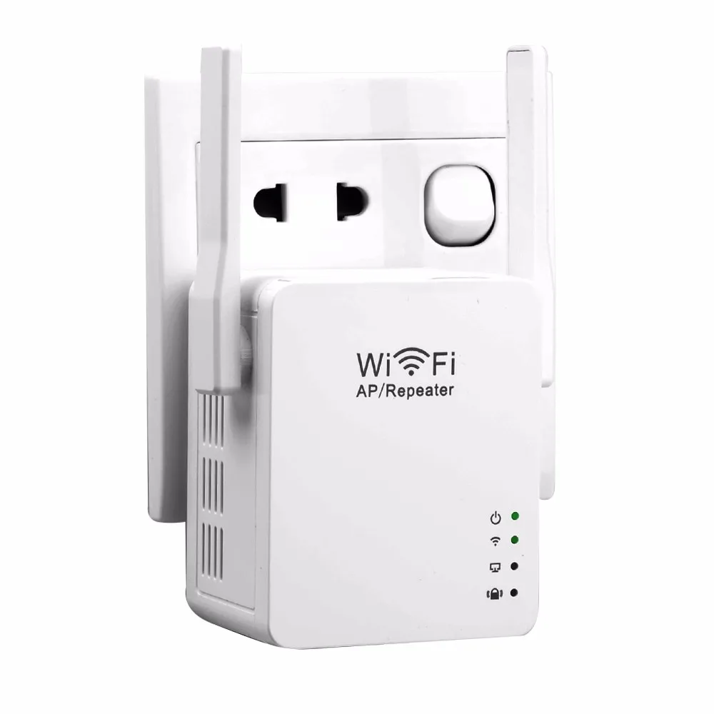 300Mbps WiFi Repeater Wi Fi Signal Range Extender w/ Micro USB Port Support AP Mode US Plug WPS