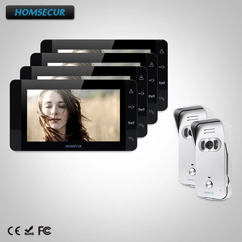 

HOMSECUR 7" Hands-free Video Door Entry Security Intercom+One Button Unlock TC021-S + TM703-B