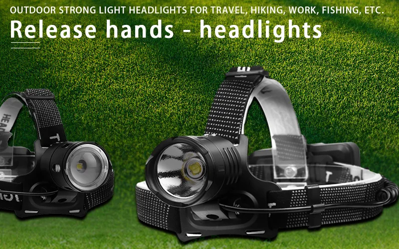 Super bright Head lamp 7000lm XHP70.2 LED Headlamp XHP70 Camping ZOOM headlamp Flashlight Outdoor V6 Torch led USB 18650Battery