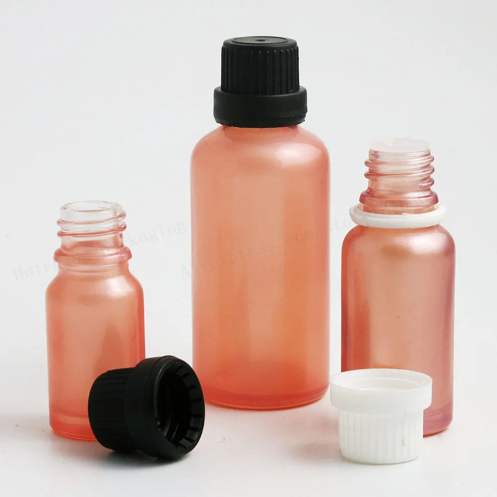 Пустой Краски розовый эфирное масло бутылка Контейнеры для упаковки с подделать Кепки 1/3 унц. 1 унц. 50 мл 100 мл 200 шт