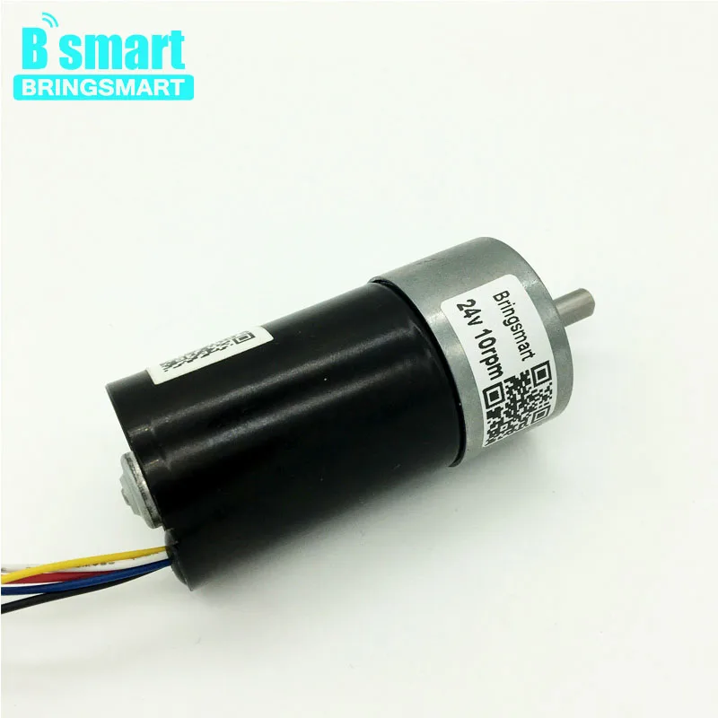 

Bringsmart JGB37-3650 Brushless DC Motor High Torque Gearbox Reduction 24V Mini Gear Electric Motor for DIY Automatic Curtain
