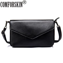 COMFORSKIN Brand Ladies Messenger Bags Cow Leather Bolsos Mujer Women Bag 2017 New Arrivals Shoulder Bag Women Leather Handbag 2018 new vintage split cow leather women s bag handbag brand simple design female shoulder bag women messenger bags