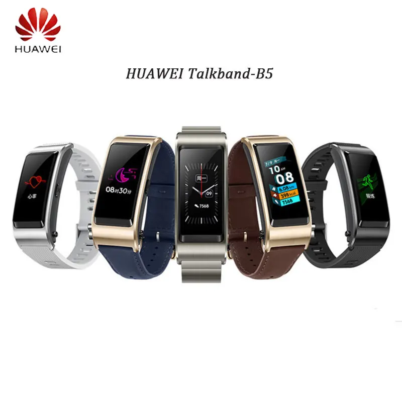 

Huawei TalkBand B5 Talk Band B5 Bluetooth Smart Bracelet Sports Wristbands Touch AMOLED Screen Call Earphone Heart Rate Band