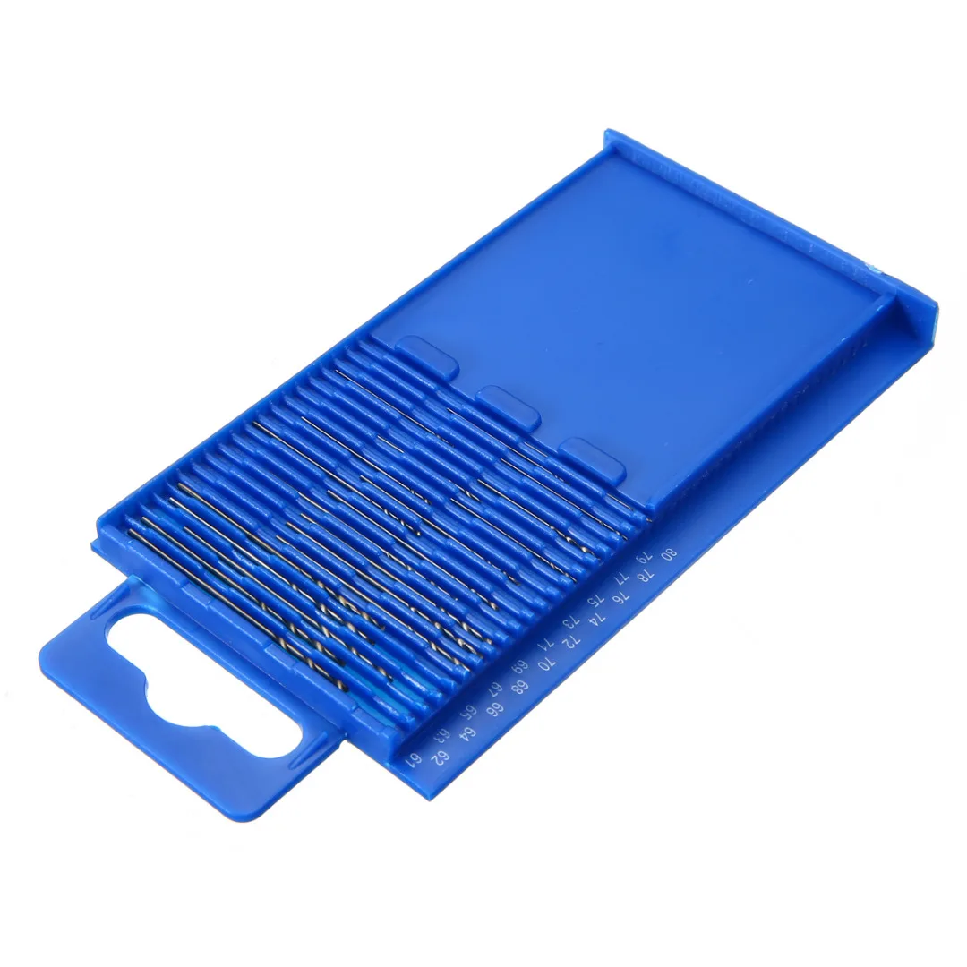 

20pcs Mini Drill Bit Set HSS Diamond Micro Twist Drill Bit Set Index 61-80 for Jewelry Watch Making Repair Tool kit