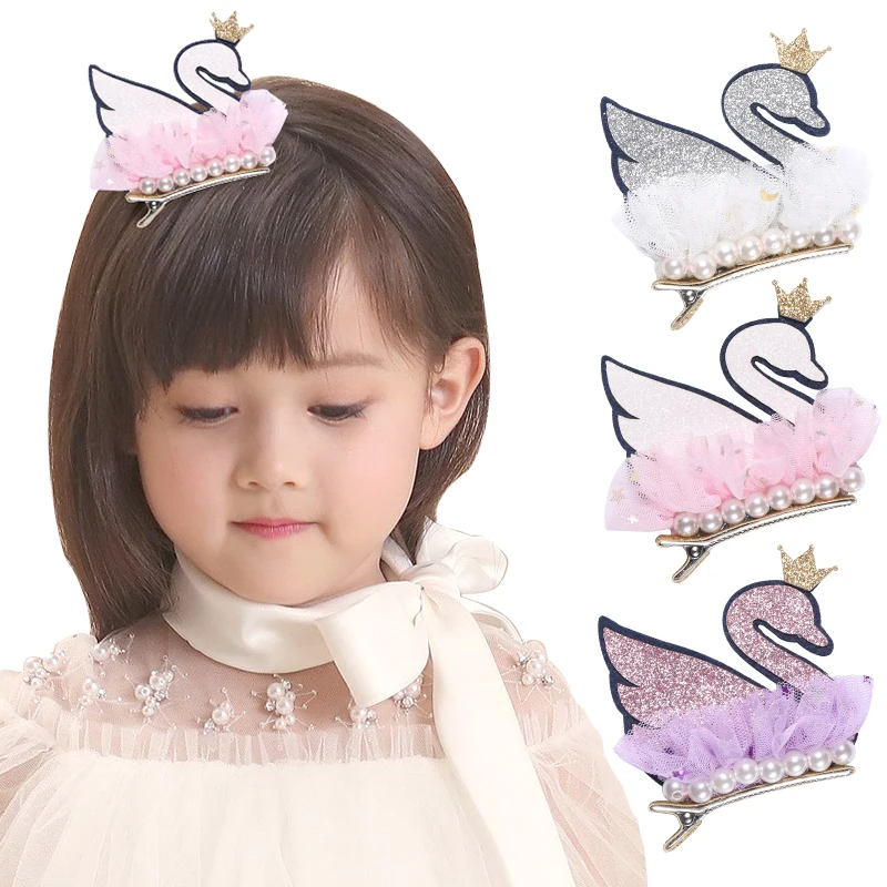 

Kids Children Lovely Cute Hairpin Girls Hair Clips Haarband Baby Girl Cartoon Animal Hairband Hairpin Headdress Swan