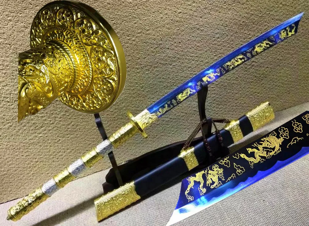 High Quality Sword Dragon Broadsword DaDao High Carbon Steel Blade Sharp Full 