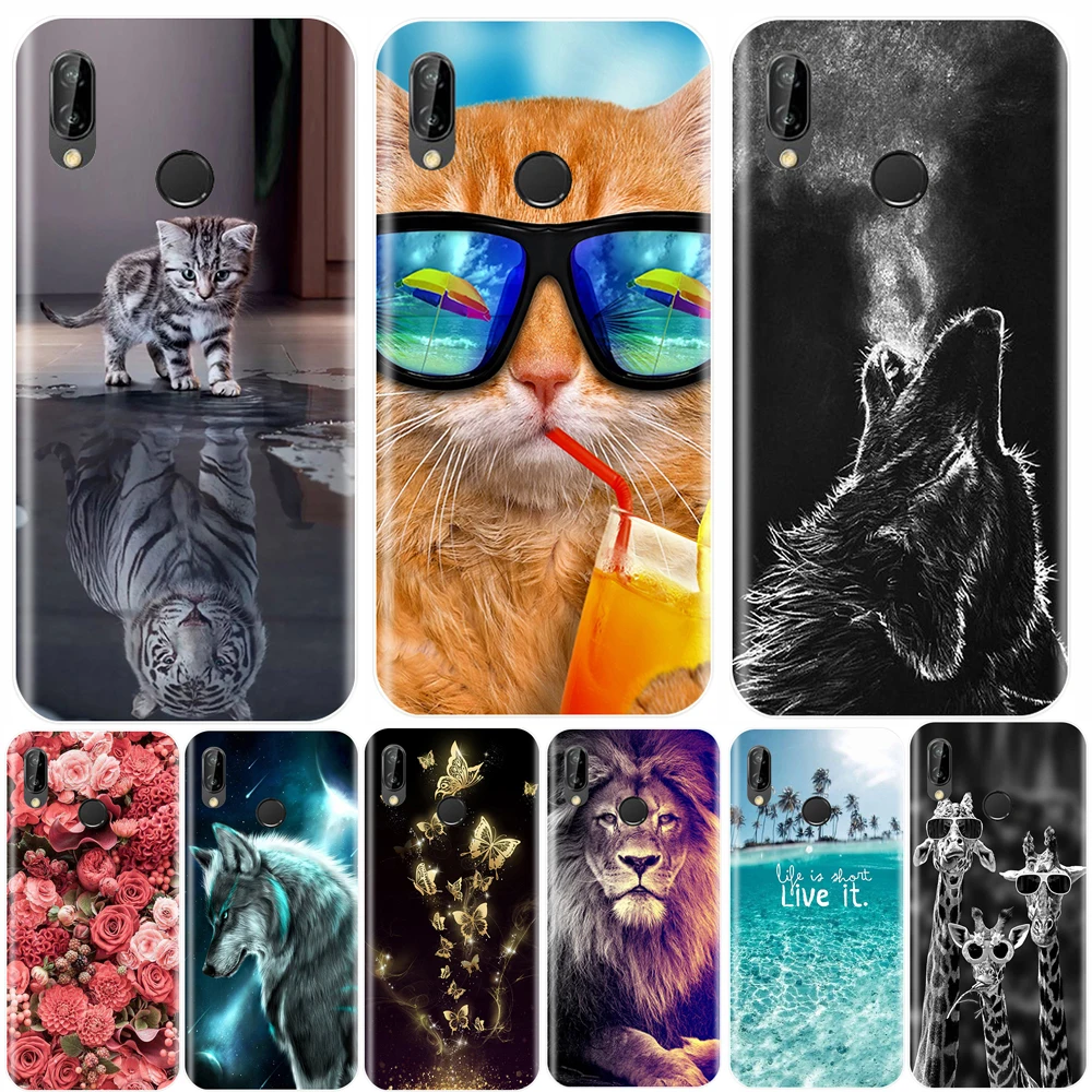 Чехол для телефона Huawei P20 Pro P9 Lite Mini мягкий силиконовый чехол-накладка с милым