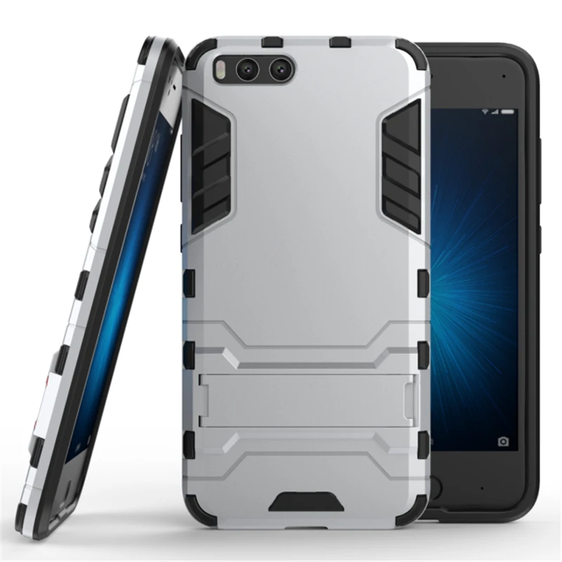 

New arrive For Xiaomi Mi6 Case Armor 2 in 1 Full Protective Kickstand Anti-Knock TPU Cover For Xiaomi Mi 6 Case Mi6 Funda