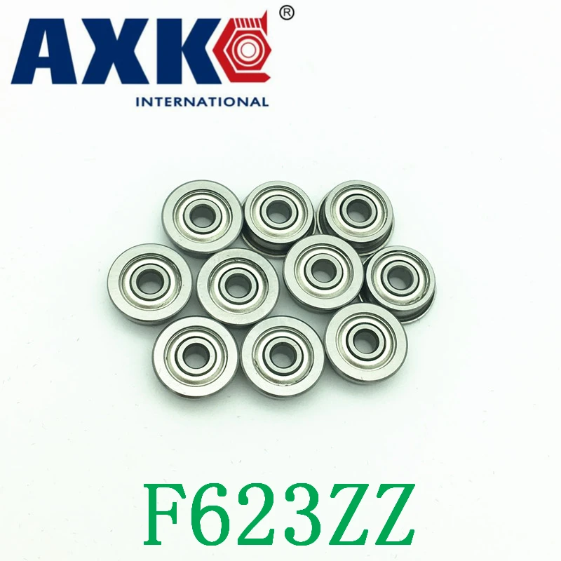 2017 AXK F623ZZ ABEC-1 (30PCS) 3x10x4MM Flanged Ball Bearings