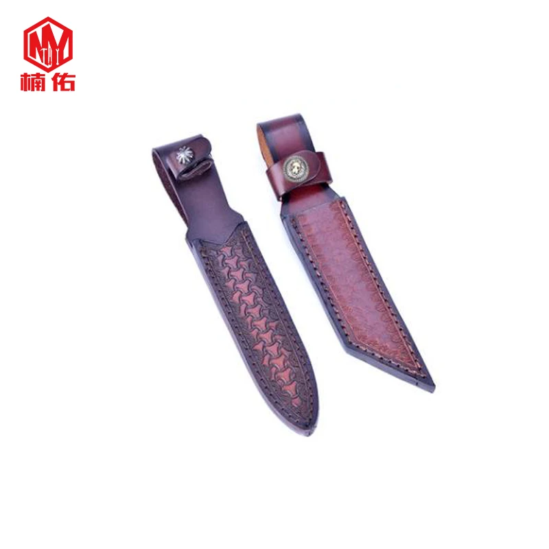 

EDC Outdoor Tactical Leather Knife Set Straight Scabbard Army Knife Leather Scabbard Case First Layer Cowhide Knife Cover