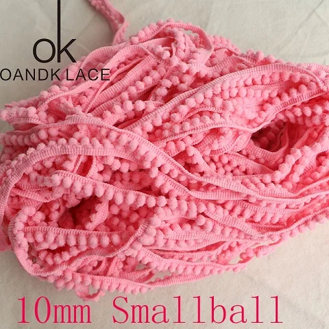 10MM 5yard 5 Ярд пятнистая лента красочное кружево с помпонами отделка шар бахрома кружево лента Вязание для ткани или сумки DIY Швейные аксессуары - Цвет: 10MM 5yard