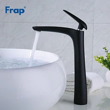 Frap 1 комплект латунный высокий с черным напылением смеситель для ванной комнаты раковина для ванны кран Torneira смеситель для холодной и горячей воды Y10017