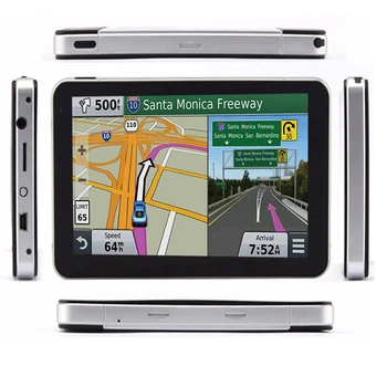 

Auto parts GPS5 inch navigator FM satellite launch car navigation voice 128MBgps navigation. Free Europe latest map