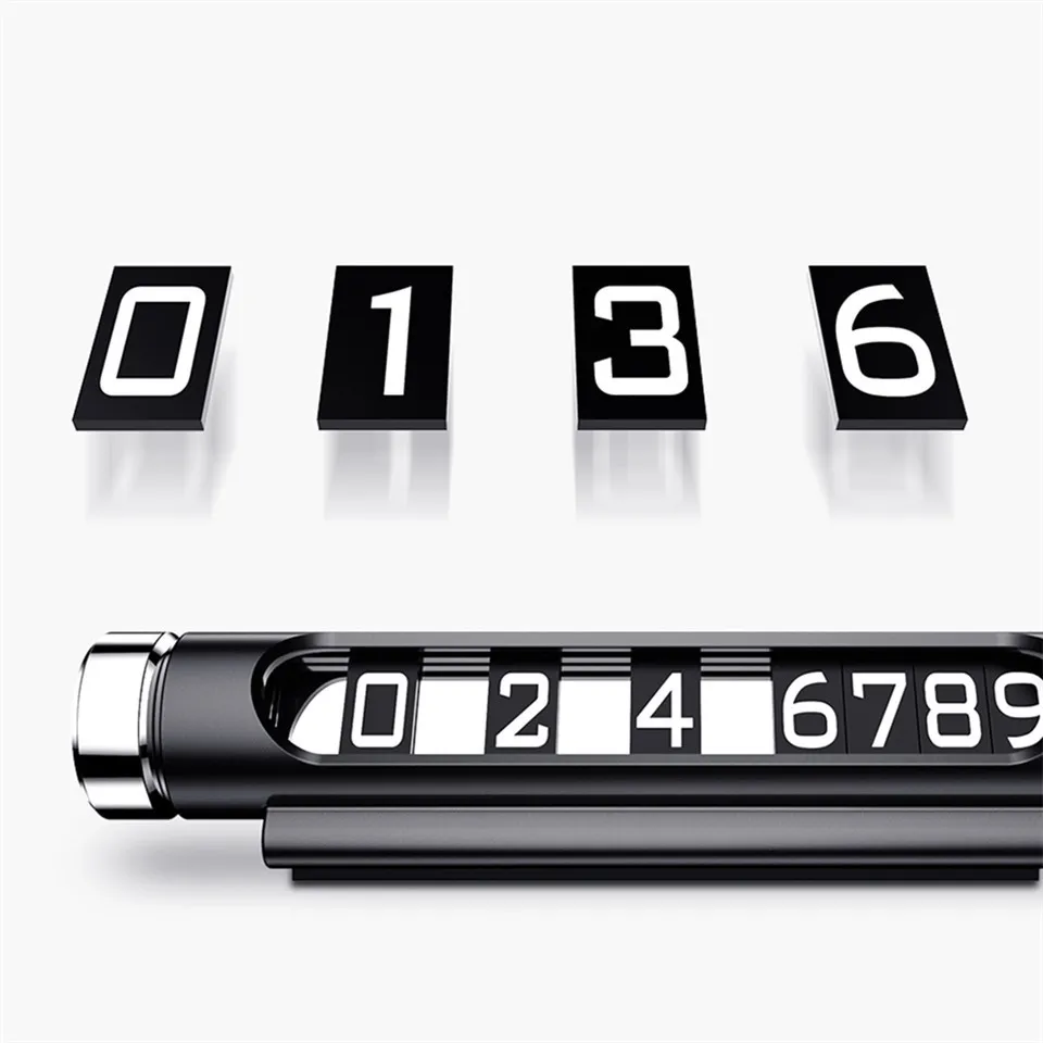 Temporary Car Parking Card Telephone Number Card Notification Night Light Sucker Plate Car Styling Phone Number Card (4)