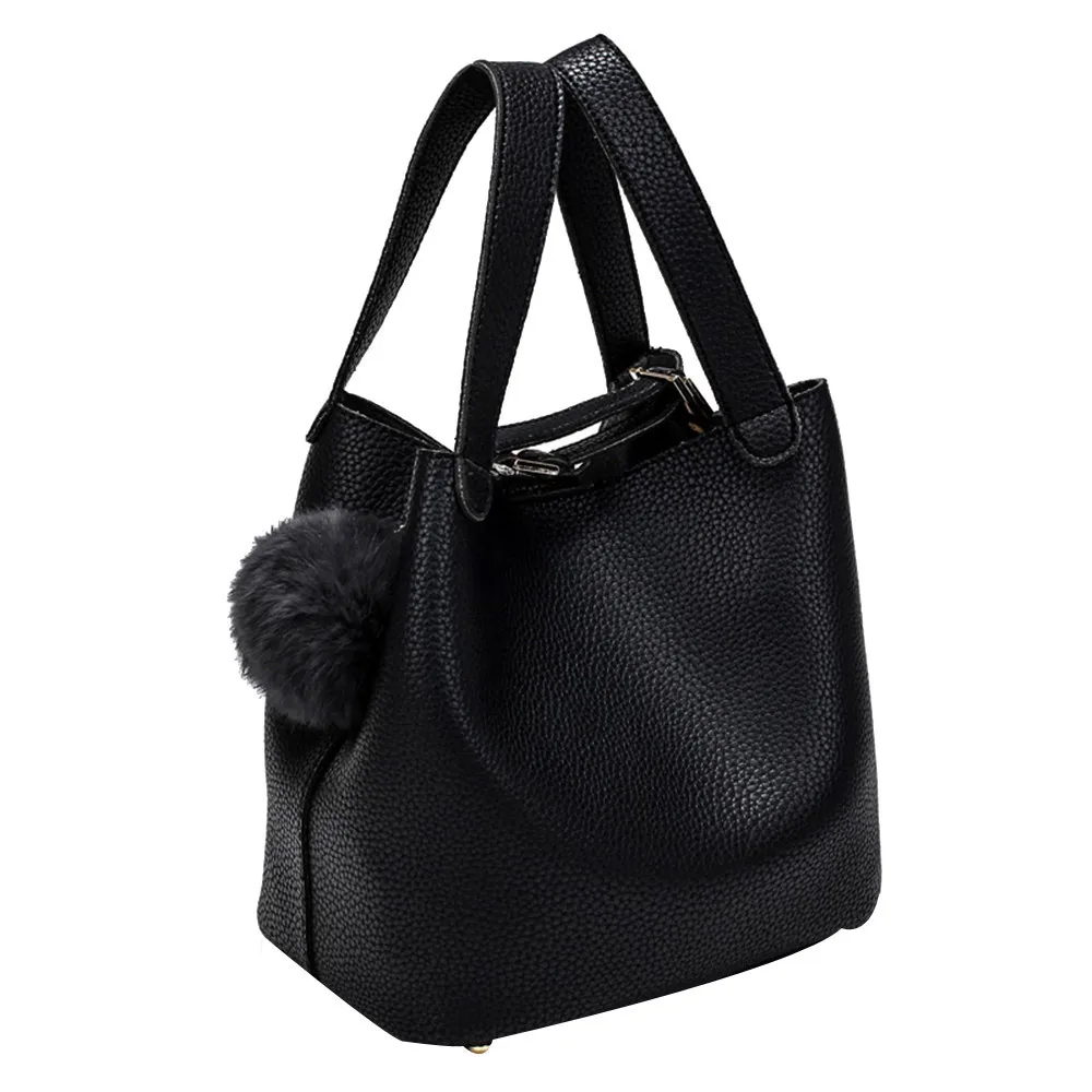 

Fashion Softback Solid Day Clutches Handbags Women Bag Hairball Pure Color Handbags Cansual Bags Black Red Color Bags#ZS