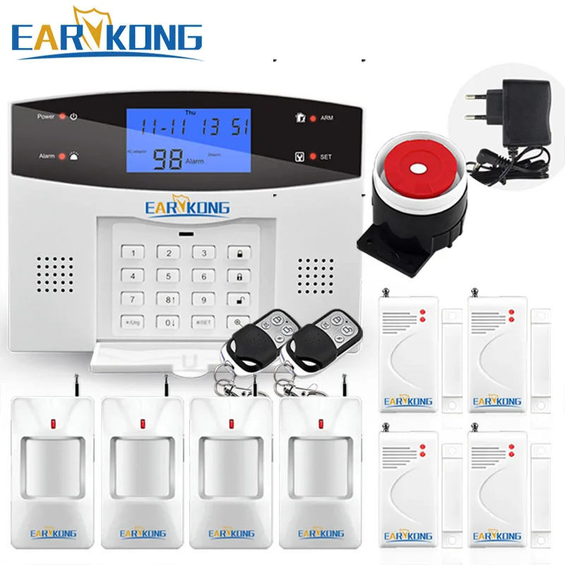 

GSMWOND Home Burglar Security GSM Alarm System, NEW 850/900/1800/1900 Wireless Signaling, Motion Sensor, Smart Home Alarm
