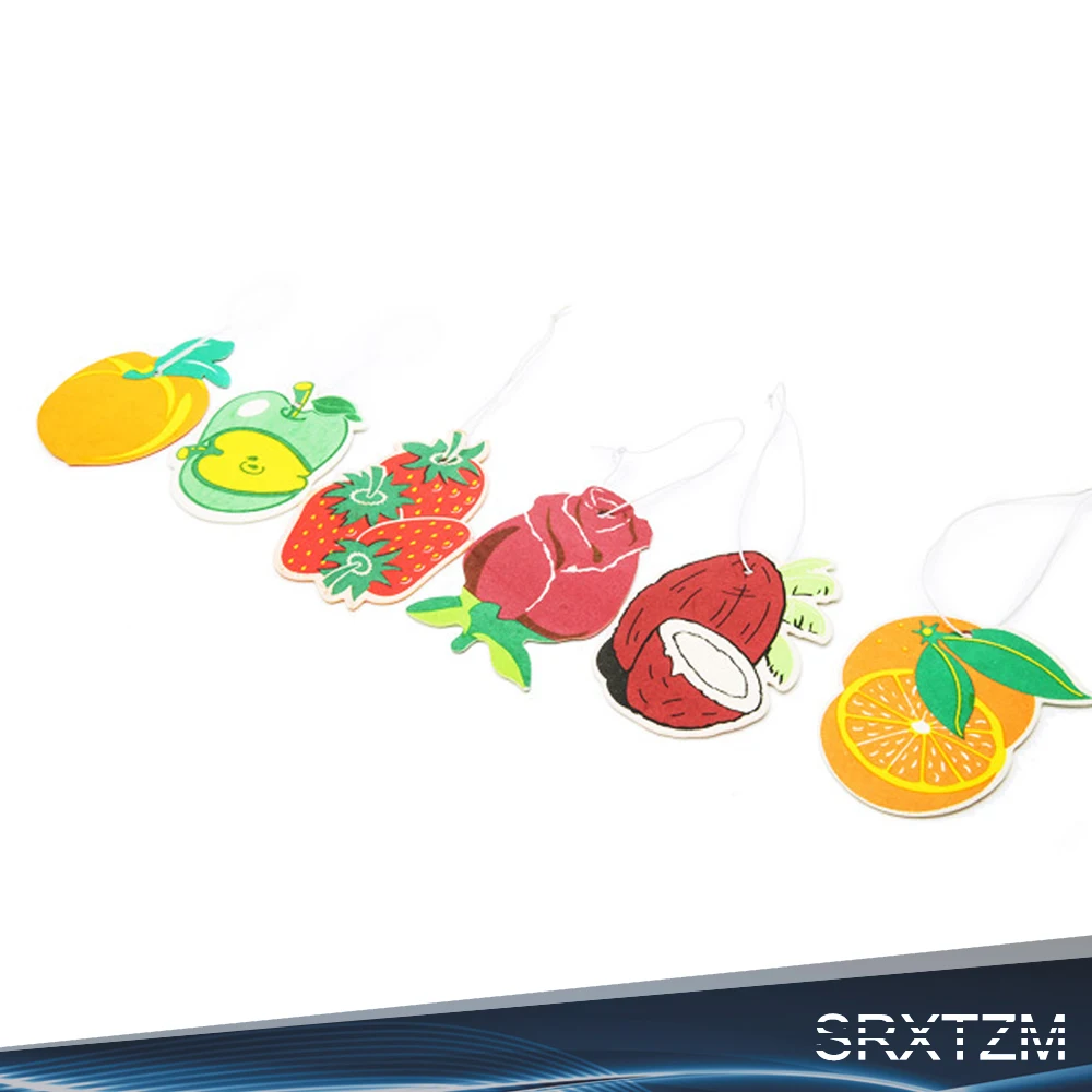 

3PCS Scent Hanging Paper Auto Perfume for Home Boat Lasting Fragrance Strawberry Lemon Scent Car Air Freshener perfume