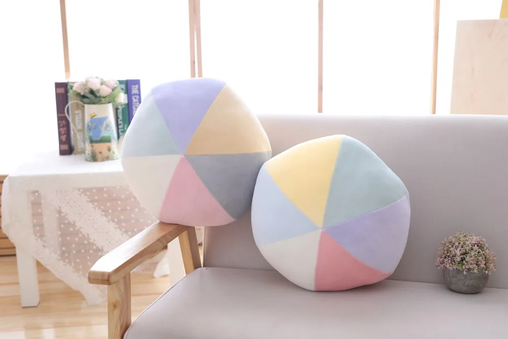 candy color cloud star moon rainbow pillow round shape stuffed soft ball pillow cushion home sofa decor pillow gift for friend