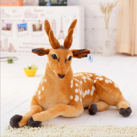 Sika Deer Новинка, 30 см, 40 см, 50 см, 60 см, Имитация олень, плюшевые игрушки, мягкая подушка для сна на спине, Мультяшные животные, мягкая подушка, куклы, милый подарок - Цвет: Sika Deer