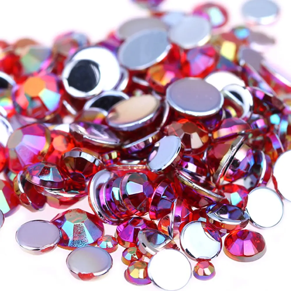 

Round Flatback Acrylic Rhinestones 1.5mm-6mm Mixed Size AB Colors DIY Clothing Decorations Sparkling Newest Nail Art Decorations