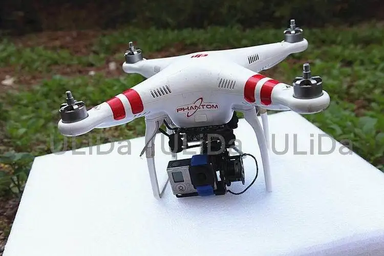 Super Light Metal Aluminum Brushless Gimbal Frame W/ Motor And Controller PTZ For Gopro SJ4000 Camera FPV DJI Phantom QR X350 CX20