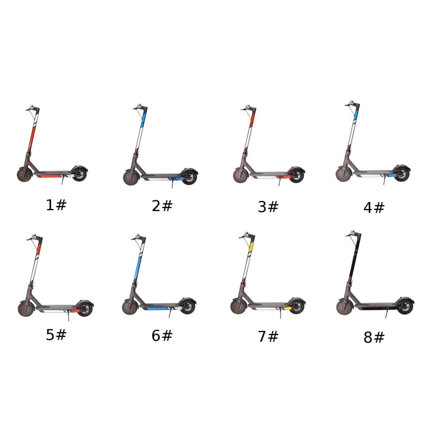 Decoration For Xiaomi Mijia Styling Reflective Sticker Set M365 M187 Electric Scooter Baseboard PVC Accessories