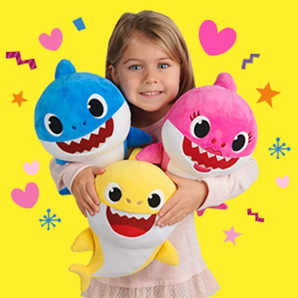 Мягкие куклы детские акулы игрушки с музыкой милые животные плюшевые детские игрушки акулы куклы пение английская песня для подарка