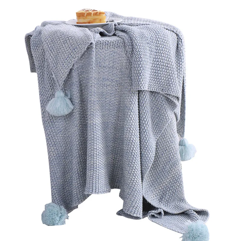 

christmas decorations for home knitted blanket soft comfort adult pink blanket
