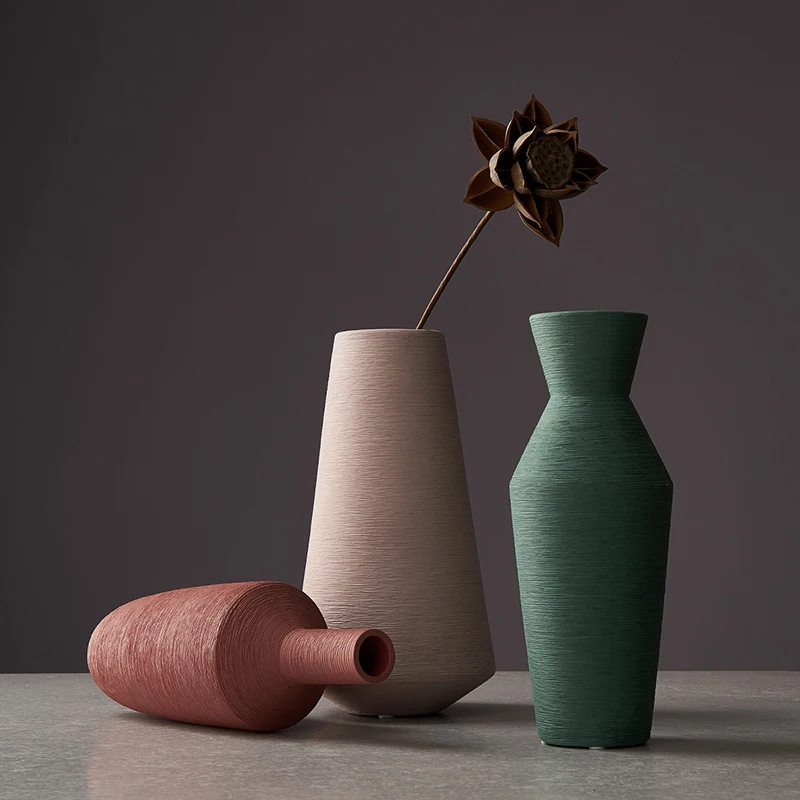 

Creative Ceramic Vase Simple Modern Home Decoration Living Room Desktop Arrangement Flower Wedding Decoration For Christmas Gift