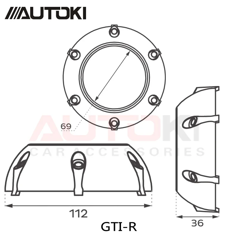 Autoki 3,0 hid объектив проектора кожух 2 шт./лот мини кожух высокая температура стойкий GTI-R для 3 дюймов объектив проектора Koito Q5 HL