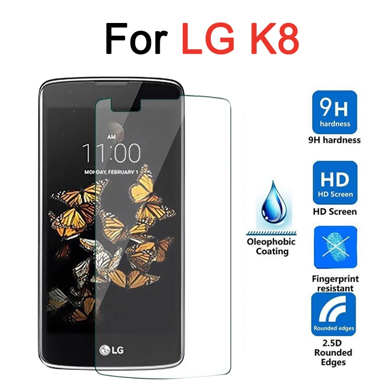 Для LG K8 чехол из закаленного стекла для K 8 2.5D HD Премиум Защита экрана закаленное