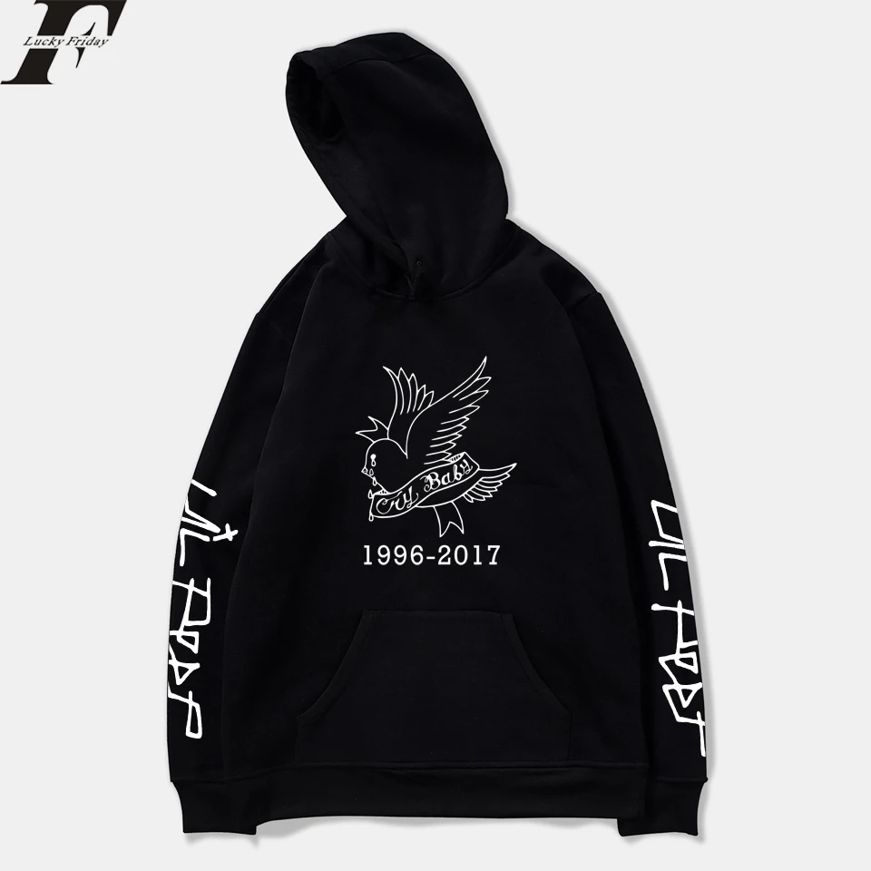 Goede LUCKYFRIDAYF 2018 Lil Peep Rap Lente Vrouwen Mannen Sweatshirts Print Casual Hip Hop Stijl Hoodies Mannen Vrouwen Kleding plus Size 4XL
