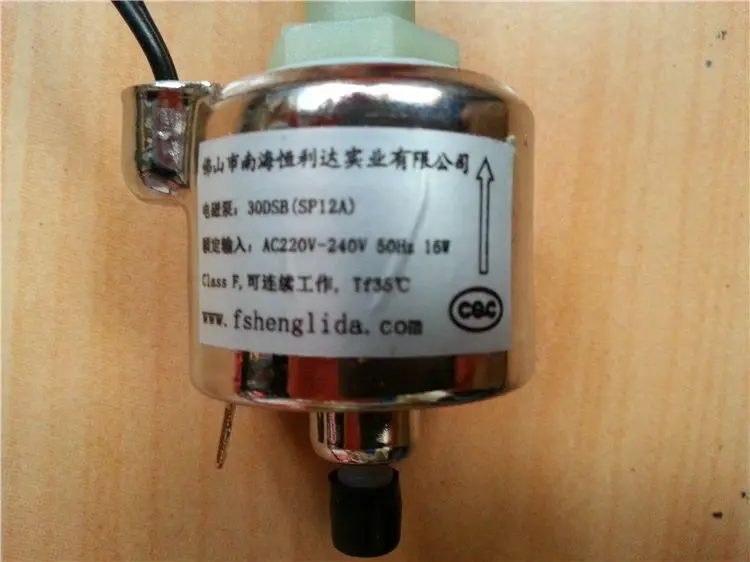 

Steam mop electromagnetic pump 30 burner electromagnetic pump booster power AC220V-240V-50Hz-16W