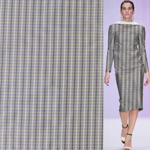 

Gingham design stiff 100% pure silk taffeta silk fabric yarn-dyed style,STF009