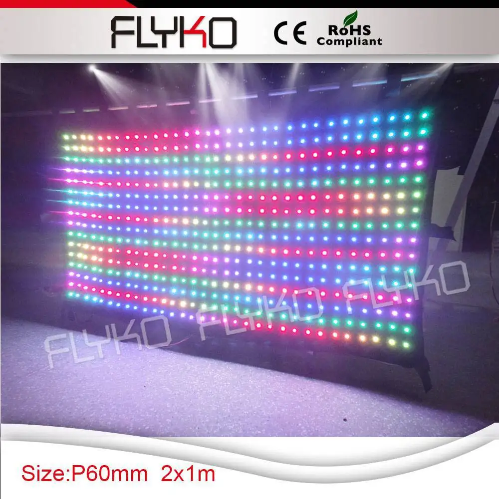 Free Shipping led stage curtain screen led video curtainin Stage