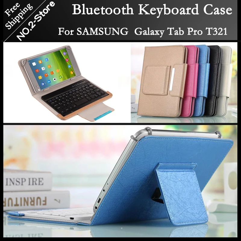 

For Samsung Galaxy Tab Pro T321 Bluetooth Keyboard Case 8.4 Inch Tablet Bluetooth Keyboard case for Tab Pro T321 Freeshipping