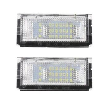 

2Pcs White 3528 18LED License Plate Lights For BMW E46 4D 5D Number 323i 325i 328i 6000k 12V Bulb Lamp #401