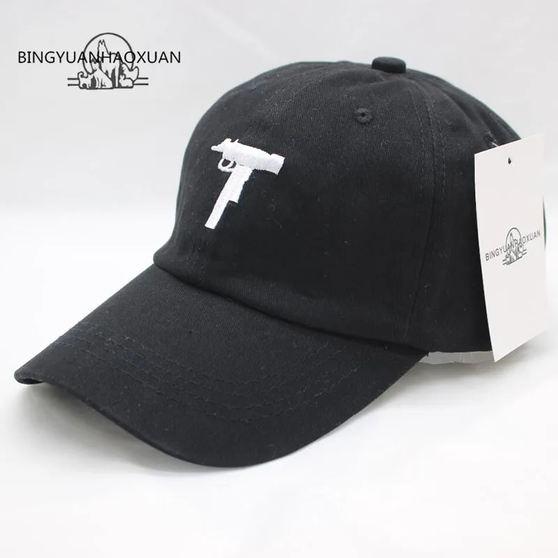 

BINGYUANHAOXUAN Defend Automatic Rifles Embroidered Men's Hats Curved Eaves Retro Army Style Cap Casual Snapback Baseball Caps