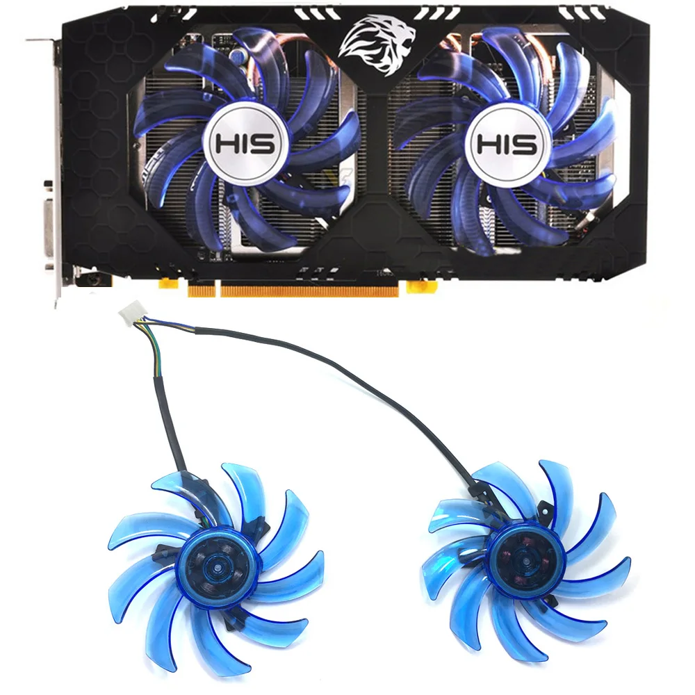 

Original 85mm FDC10H12S9-C 4PIN PC Cooling fan GPU Graphics card fan replacement For HIS RX 470 Turbo RX 470 OC 4GB RX474 RX570