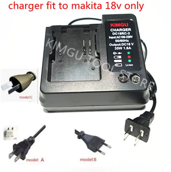 AC110-240V Зарядное устройство 18 В заменить для Makita 18 В DC18RA DC18RC DC18RCT BL1815 BL1830 BL1840 BL1860 BL1850