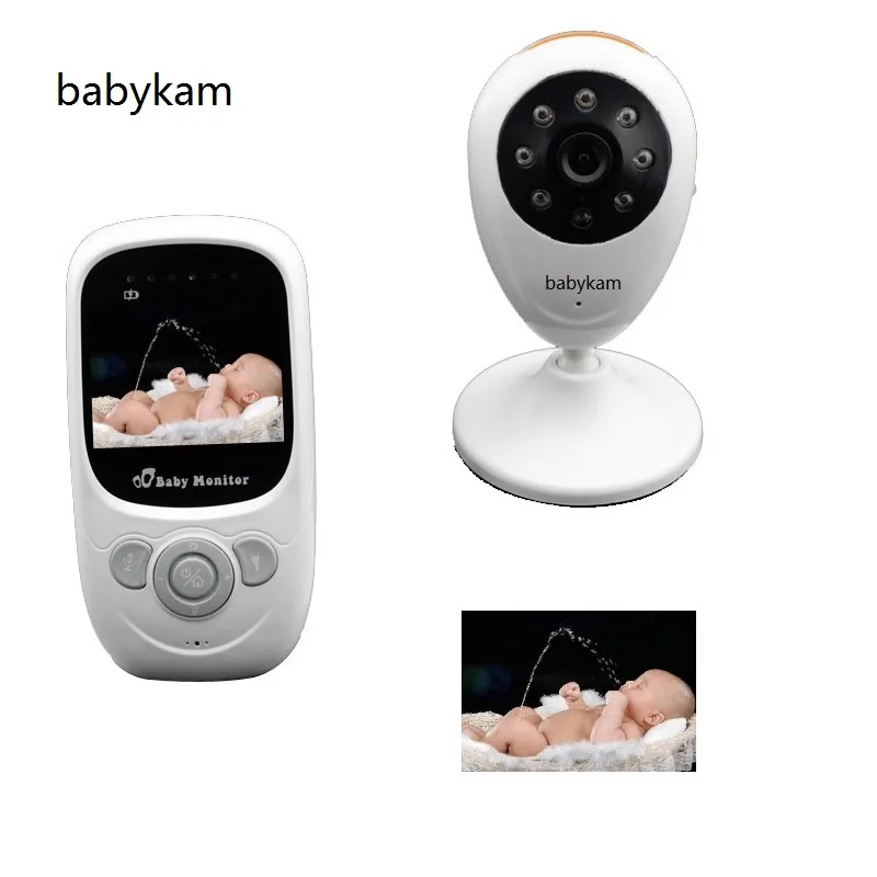 

860 camara vigila bebes 2.4 inch TFT LCD IR Night Light Vision 4 Lullabies 2 way talk Temperature Sensor 2X Zoom Video ON/OFF