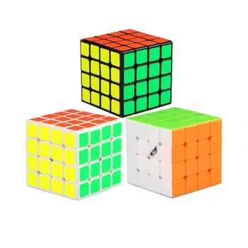 

Qi Yi Mo Fang Ge Wu Que 4*4*4 Magic Cubes Puzzle Speed Revenge Cube Educational Toys Gifts for Kids Children