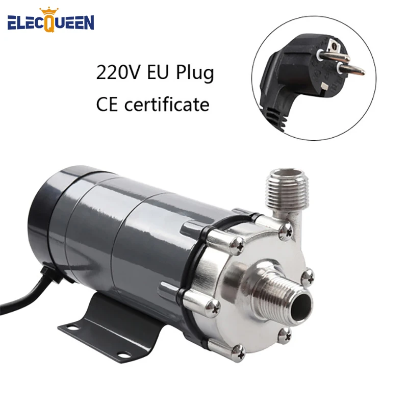 Магнитный приводной насос 15R с головкой из нержавеющей стали, пивоварение 220V европейская вилка с резьбой 1/2 NPT